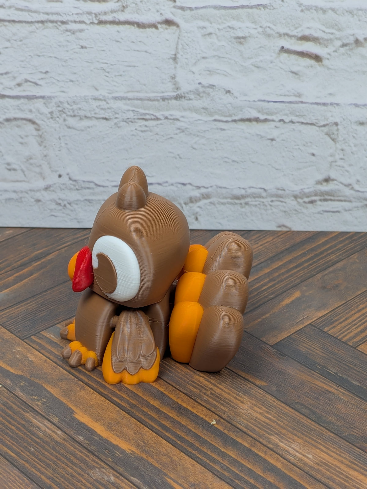 Flexi Turkey Fidget Toy 3D Printed Thanksgiving Desk Pet Pilgrim Hat Decor