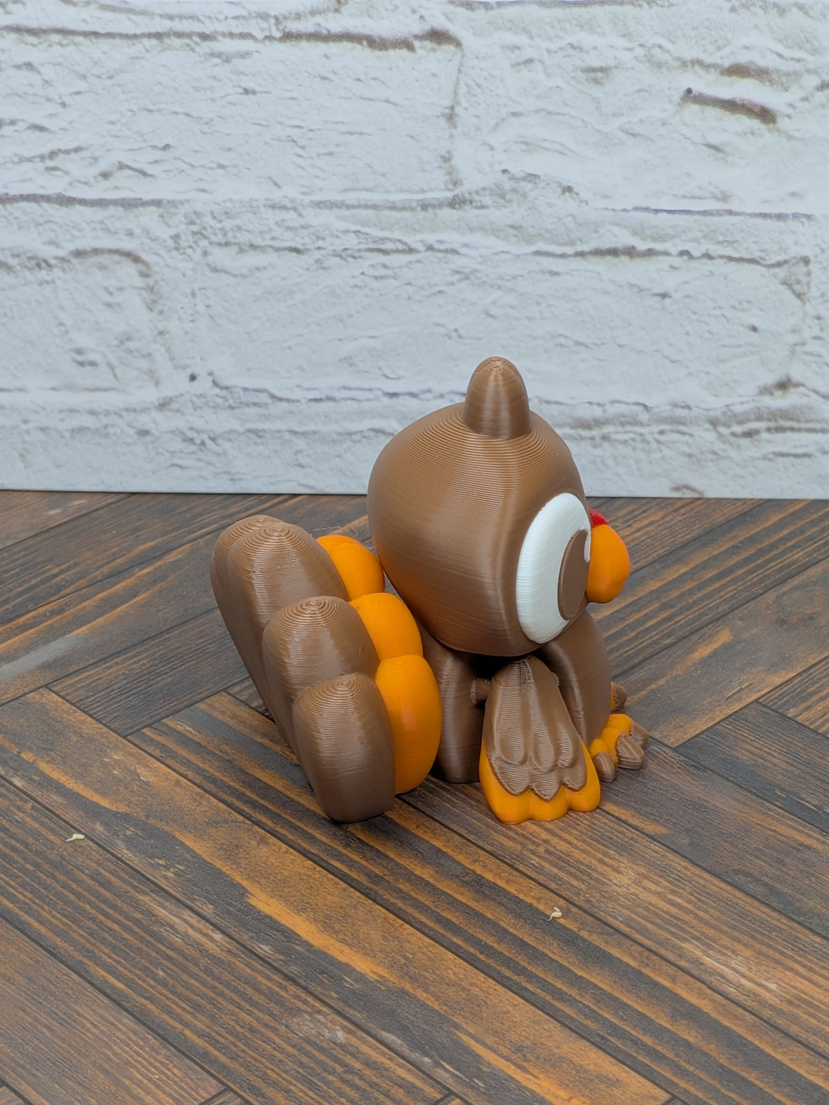 Flexi Turkey Fidget Toy 3D Printed Thanksgiving Desk Pet Pilgrim Hat Decor