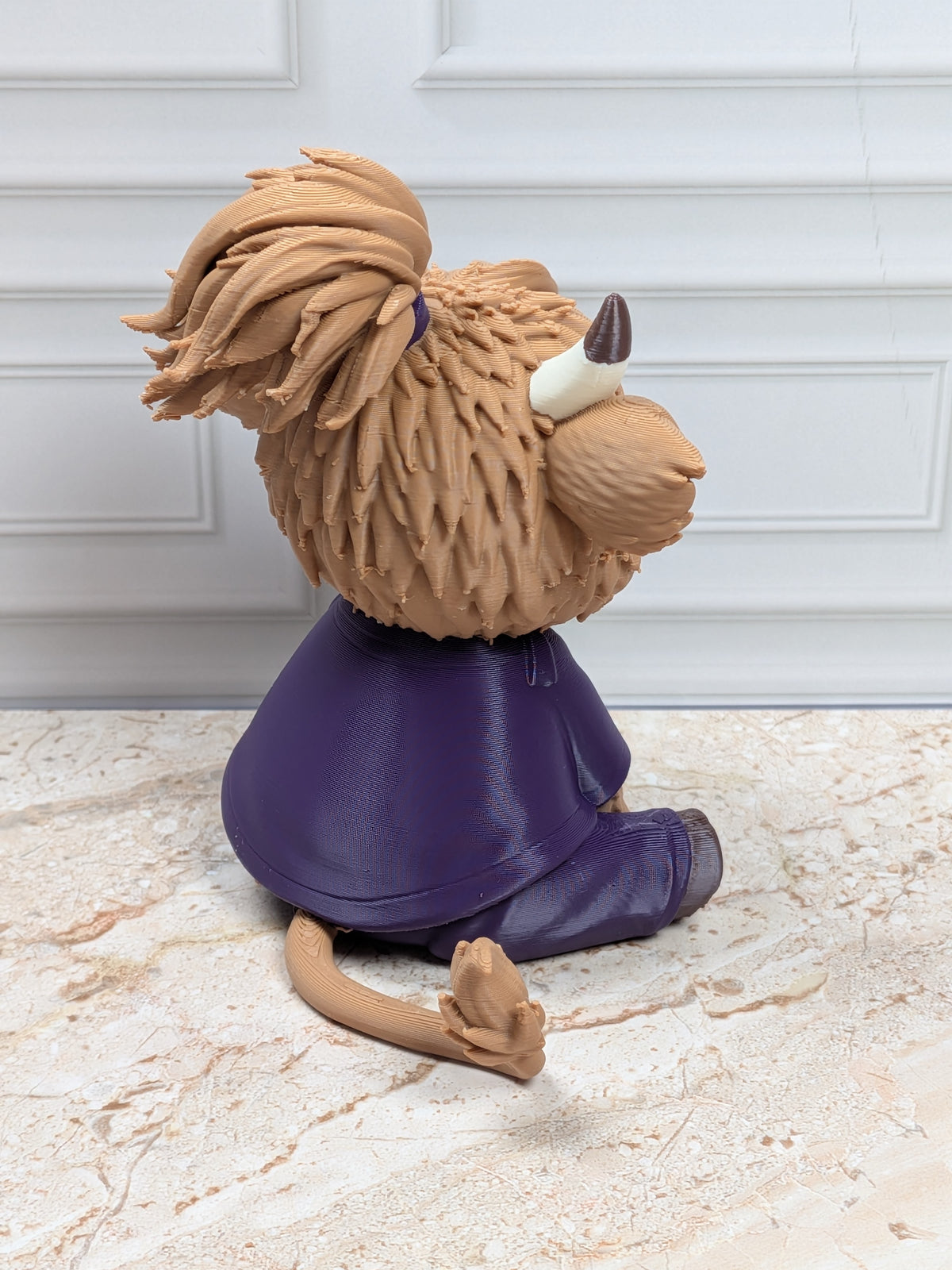 Nurse Highland Cow Figurine 3D Printed Healthcare Scrub Calf Medical Desk Decor Gift