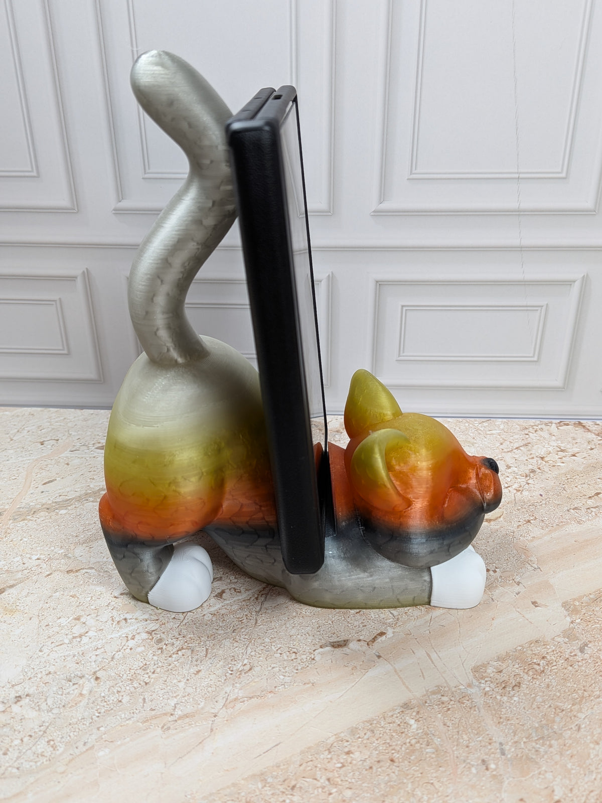 Stretching Kitty Phone Holder Cute Cat Desk Pet Smartphone Cradle XL Fit