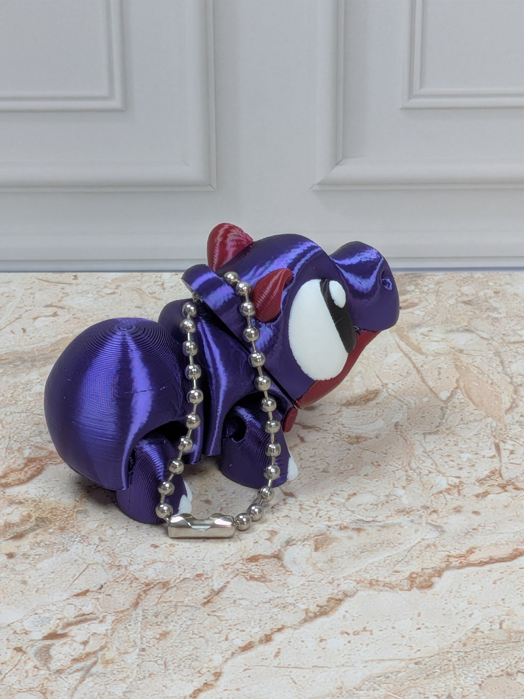 Flexi Hippo Keychain Buddy 3D Printed Articulated Desk Pet Backpack Charm