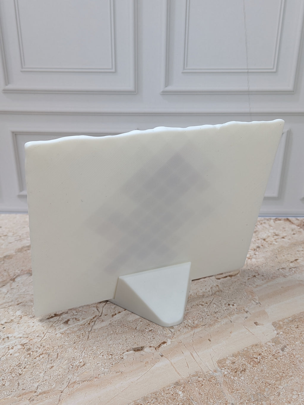 Highland Cow Snow Angel 3D Printed Plaque 5"x4" Winter Christmas Desk Decor with Stand