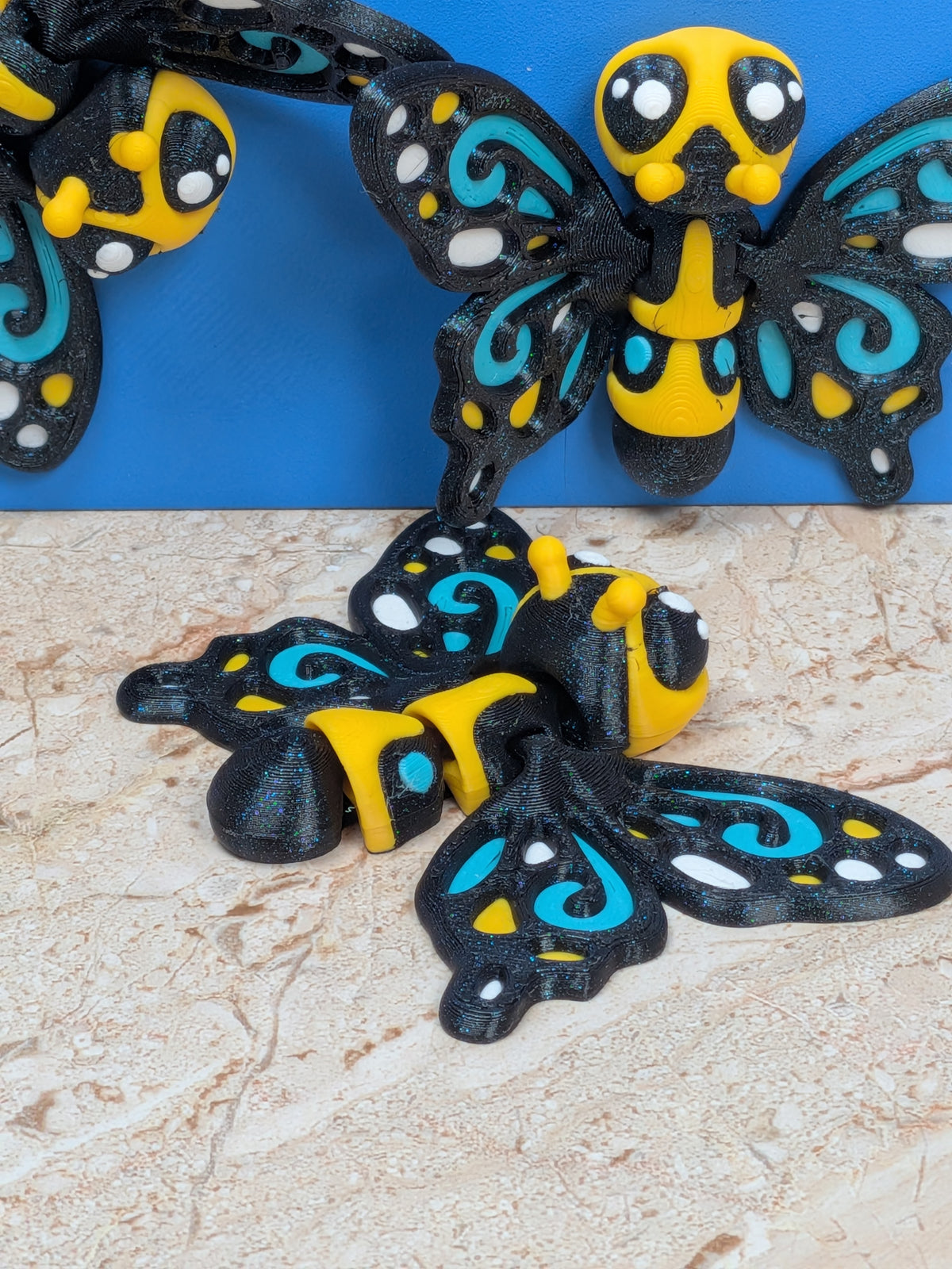 Magnetic Moving Wing Butterfly Fidget 3D Printed Refrigerator Magnet Decor