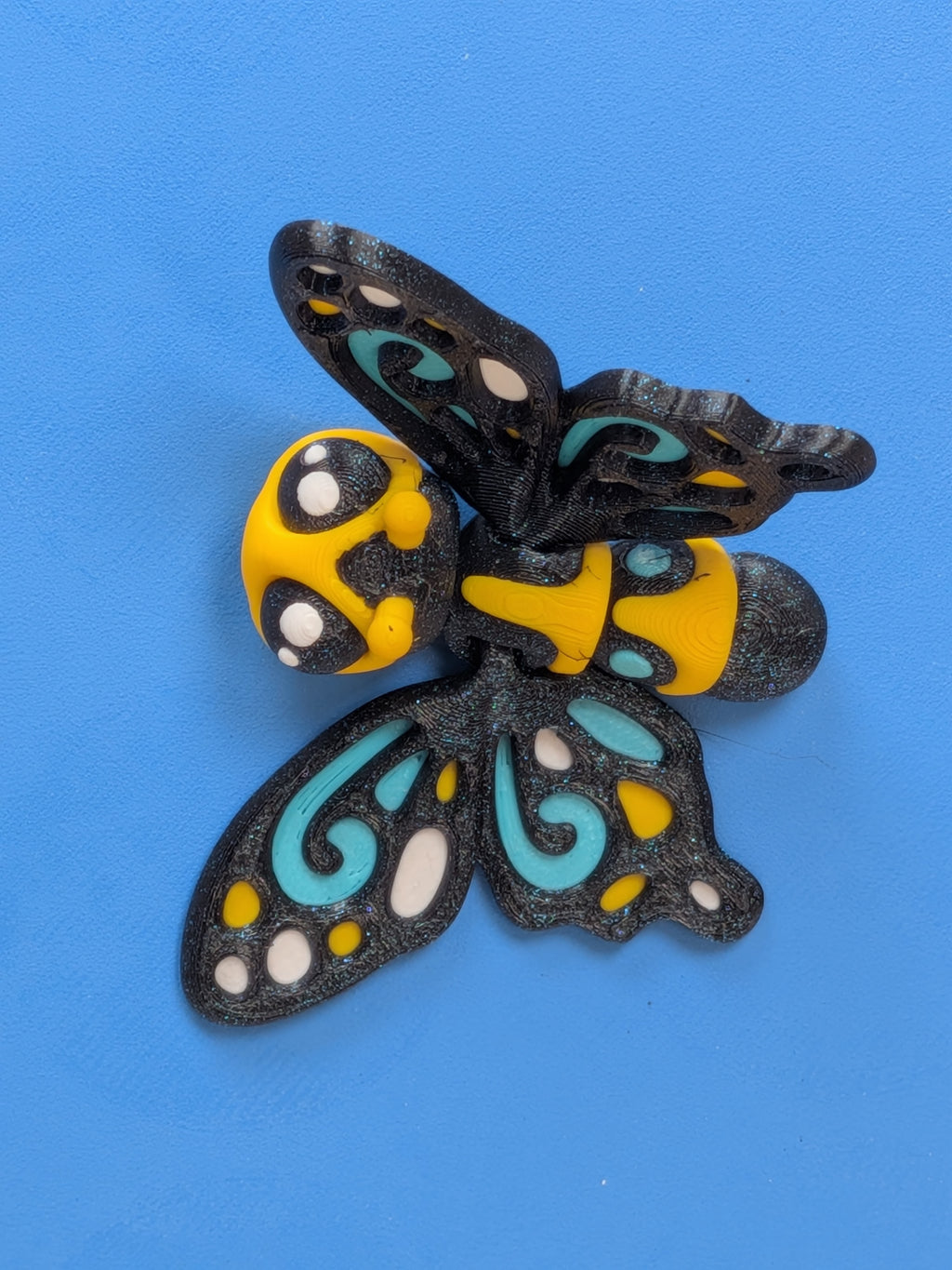 Magnetic Moving Wing Butterfly Fidget 3D Printed Refrigerator Magnet Decor