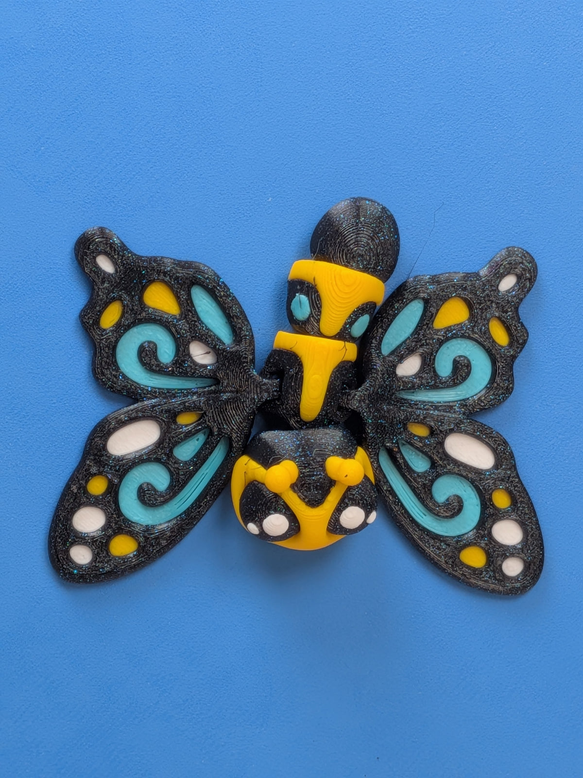 Magnetic Moving Wing Butterfly Fidget 3D Printed Refrigerator Magnet Decor