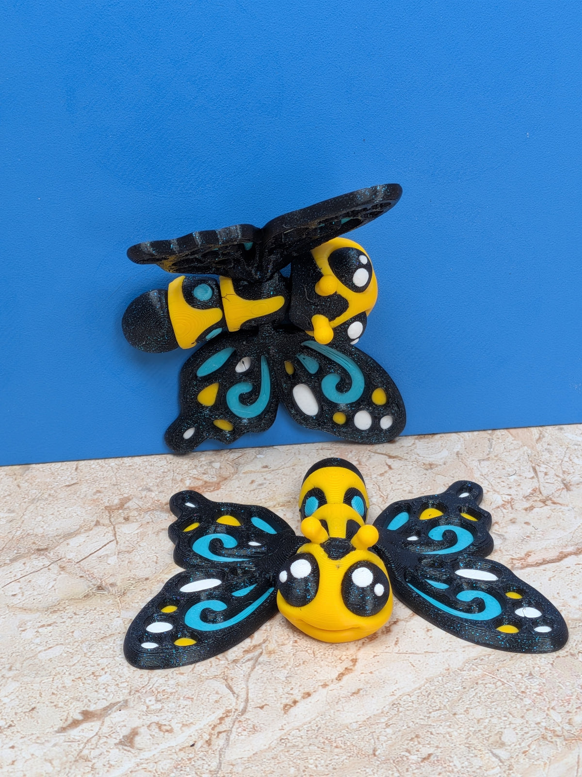 Magnetic Moving Wing Butterfly Fidget 3D Printed Refrigerator Magnet Decor