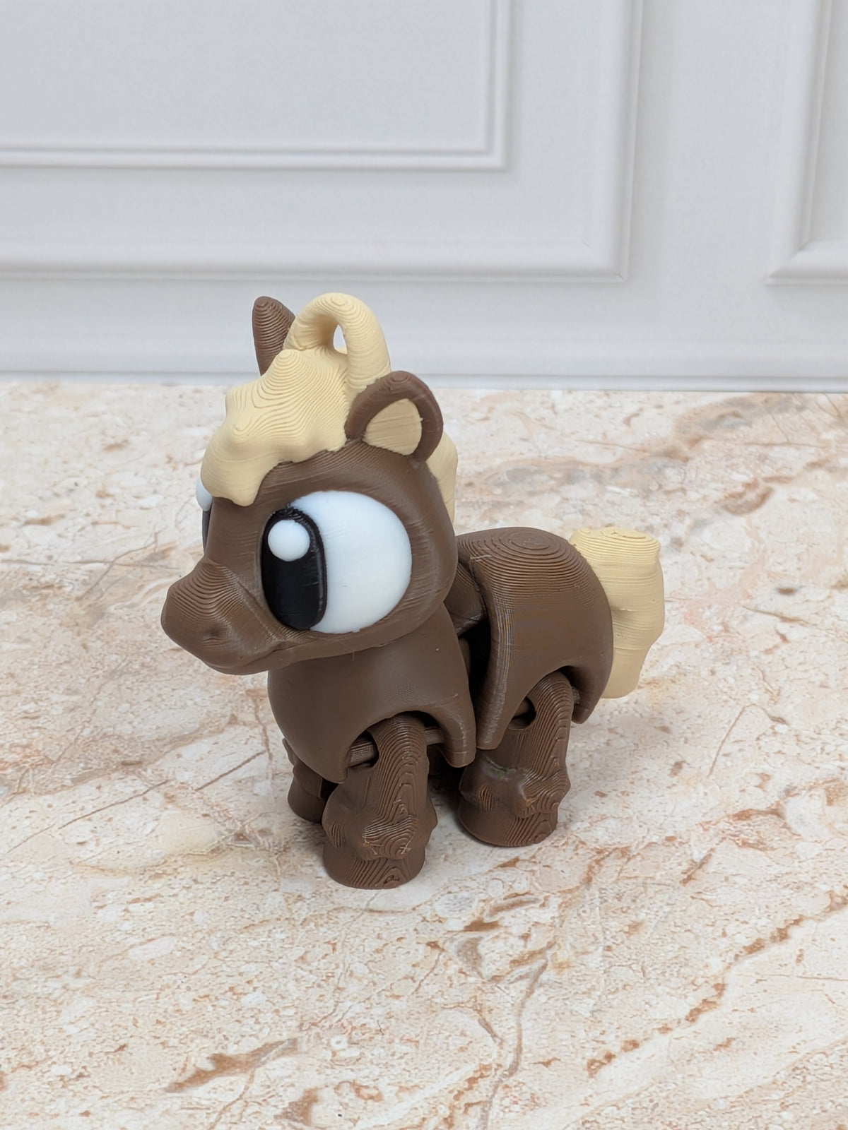 🐴🔑 Classic Brown Flexi Horse Keychain | Articulated "Stallion" Fidget Bag Charm ✨🌾