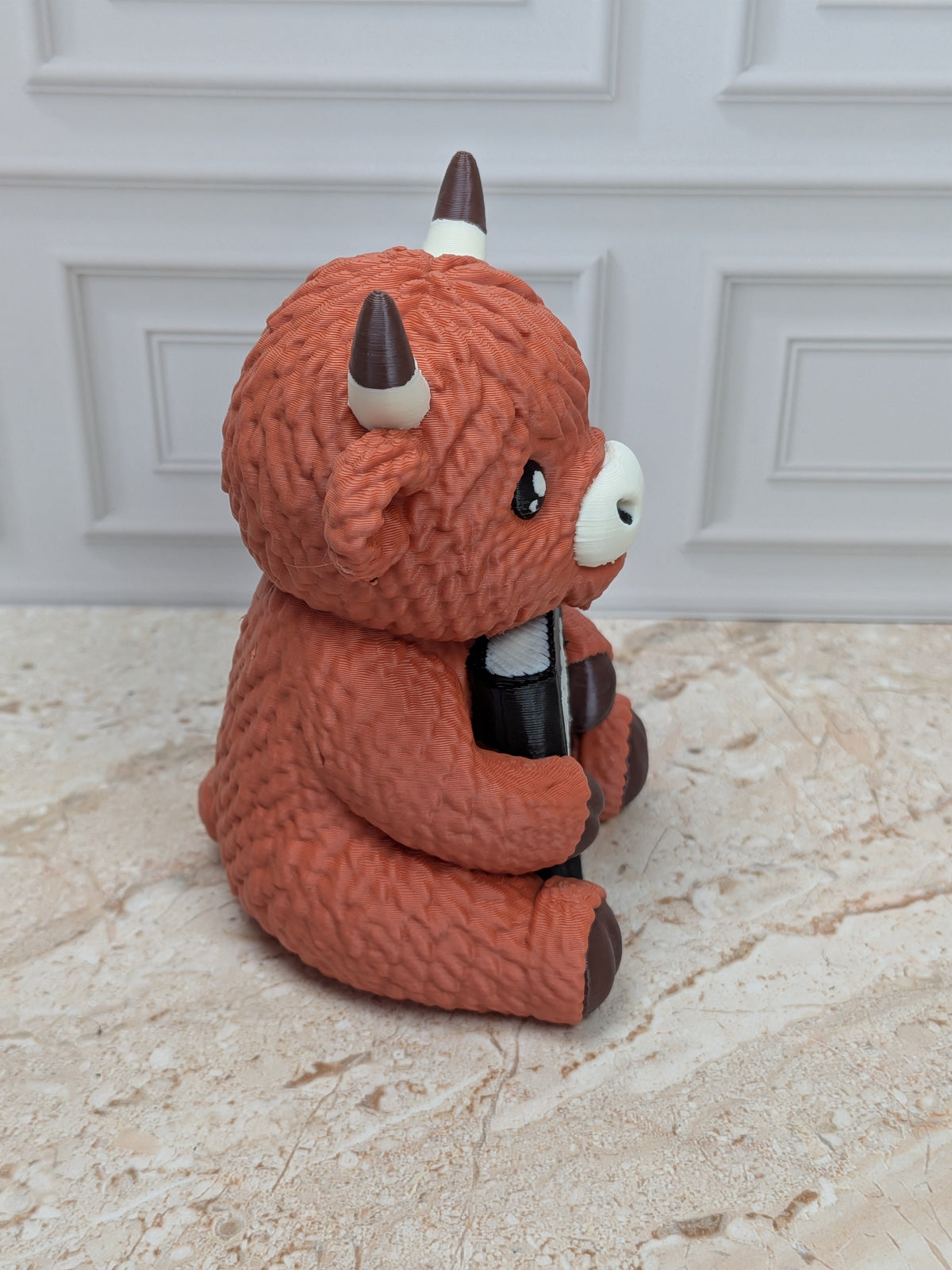 4" Holy Bible Highland Cow Figurine 3D Printed Christian Scripture Desk Decor Gift