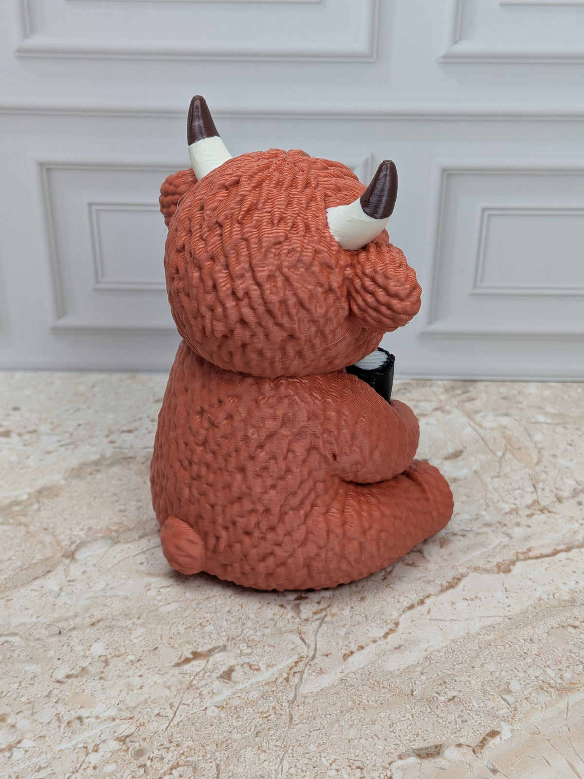 4" Holy Bible Highland Cow Figurine 3D Printed Christian Scripture Desk Decor Gift