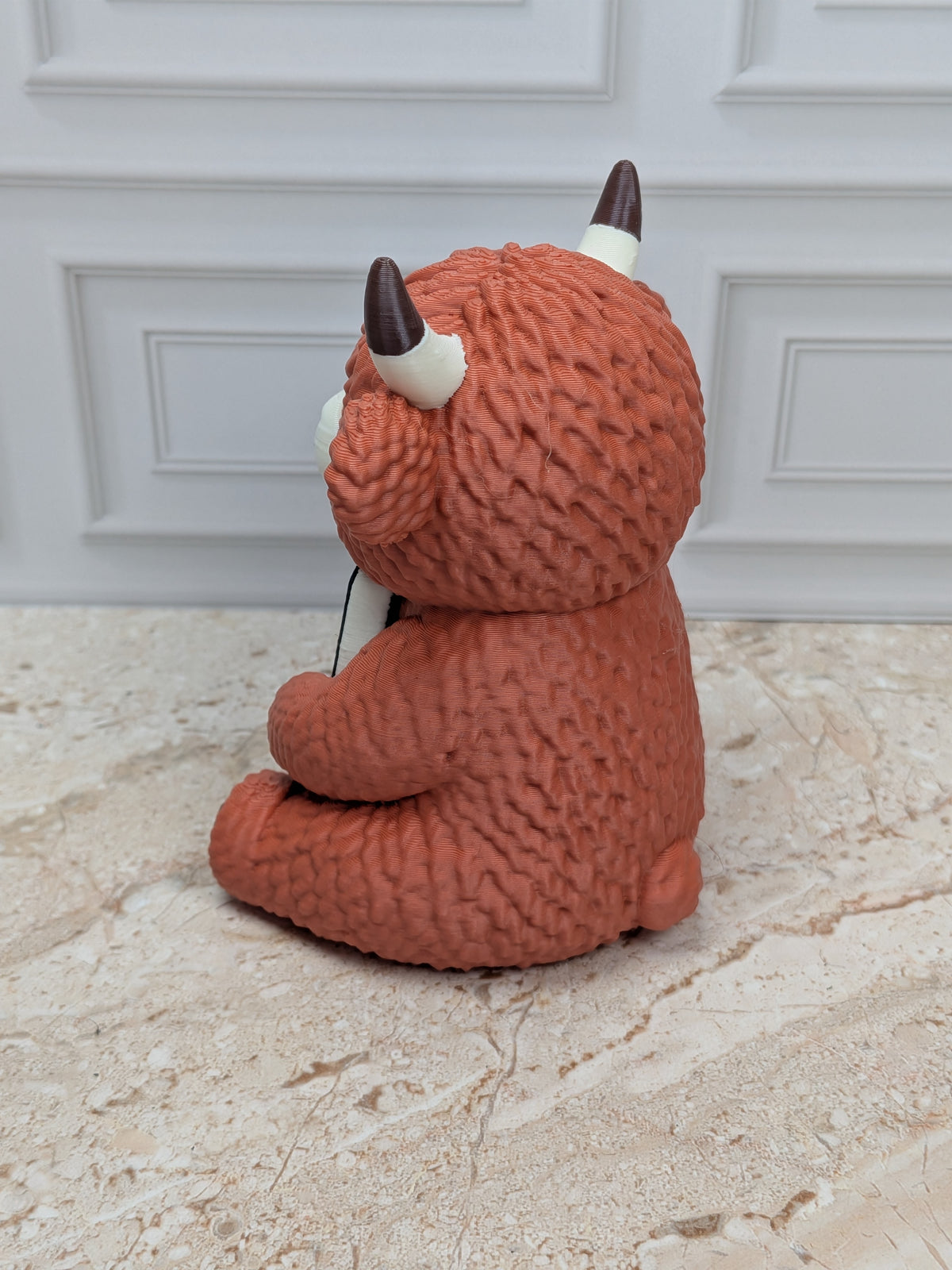4" Holy Bible Highland Cow Figurine 3D Printed Christian Scripture Desk Decor Gift