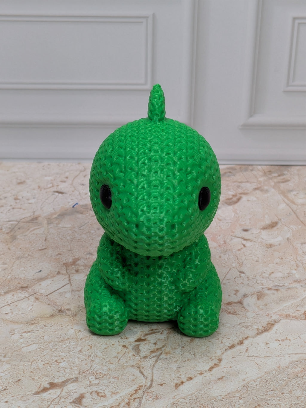 2.5" Faux Crochet Stegosaurus Figurine 3D Printed Knit Dino Desk Pet Nursery Decor