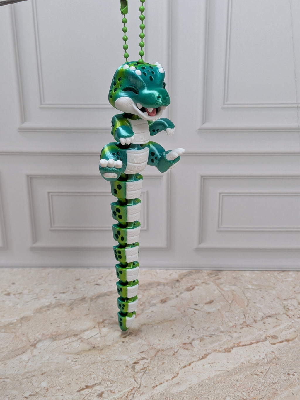 Flexi Croc Keychain Buddy 3D Printed Articulated Alligator Backpack Charm Fidget Toy