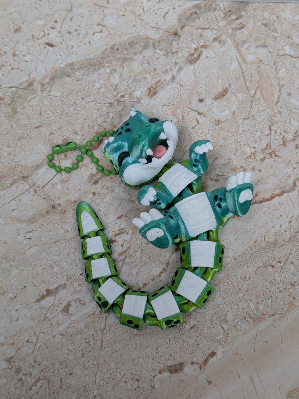 Flexi Croc Keychain Buddy 3D Printed Articulated Alligator Backpack Charm Fidget Toy