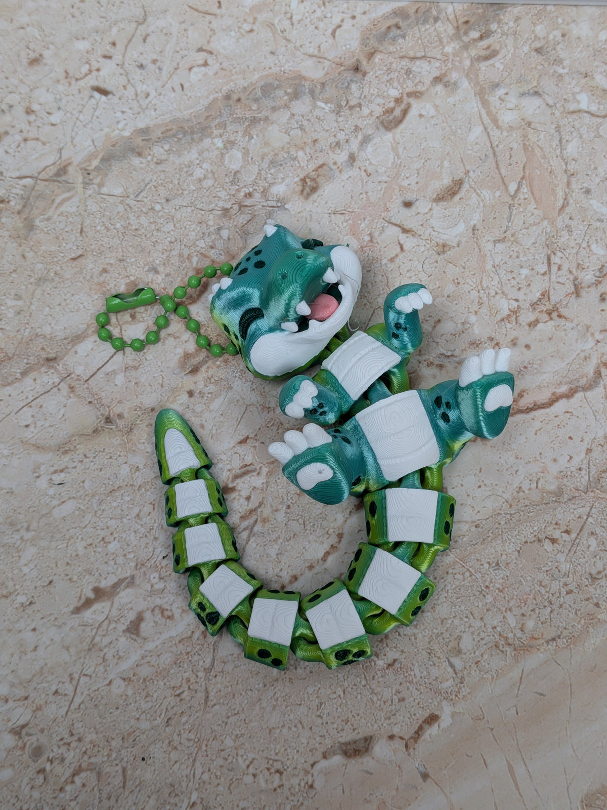 Flexi Croc Keychain Buddy 3D Printed Articulated Alligator Backpack Charm Fidget Toy