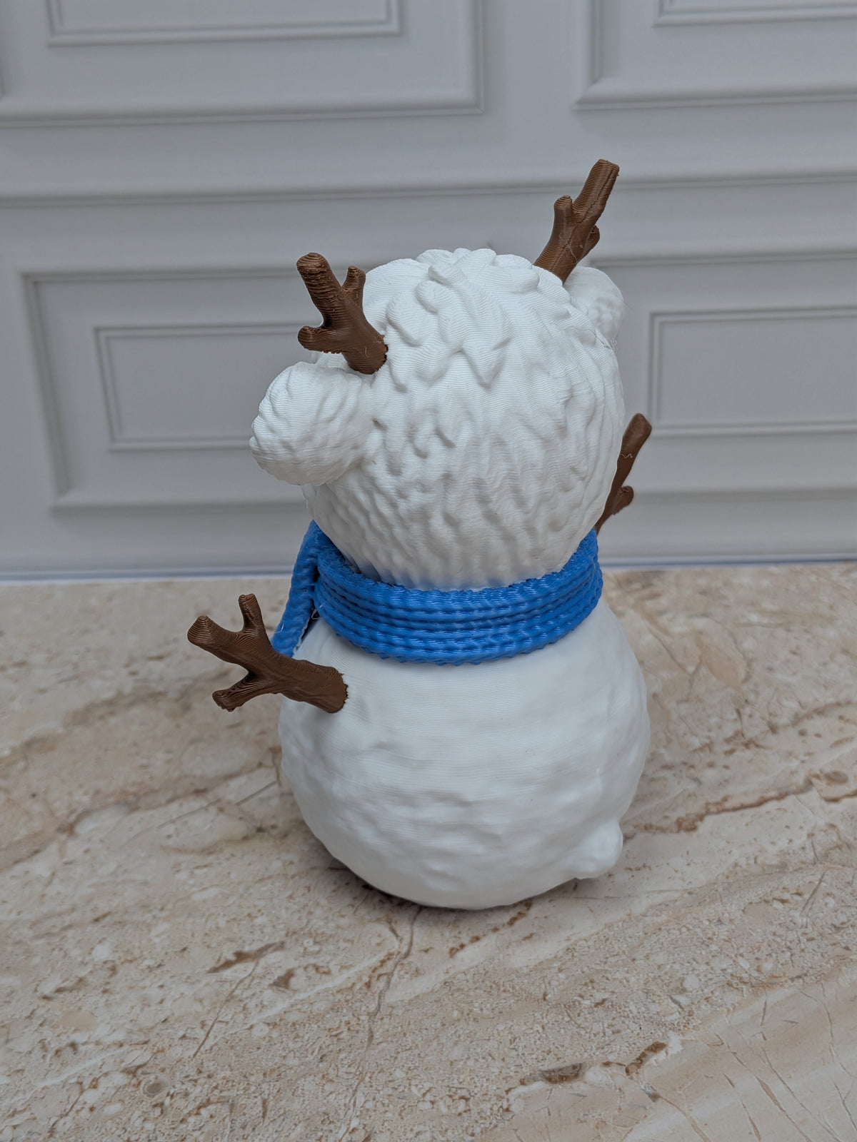 4" Snowcow Highland Cow Figurine 3D Printed Snowman Christmas Tiered Tray Decor