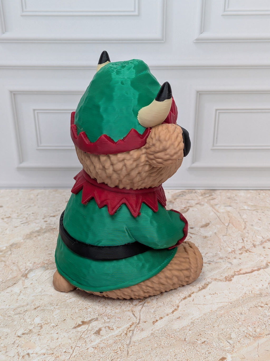 4" Elf Highland Cow Figurine 3D Printed Christmas Tiered Tray Decor