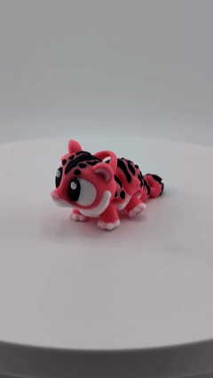Mini Flexi Tiger Keychain  Fidget Toy for All Ages
