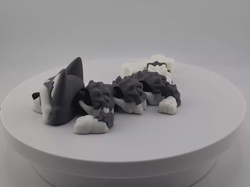 Mini Husky Dragon Fidget Toy – Articulated Flexi Pet for Kids & Adults