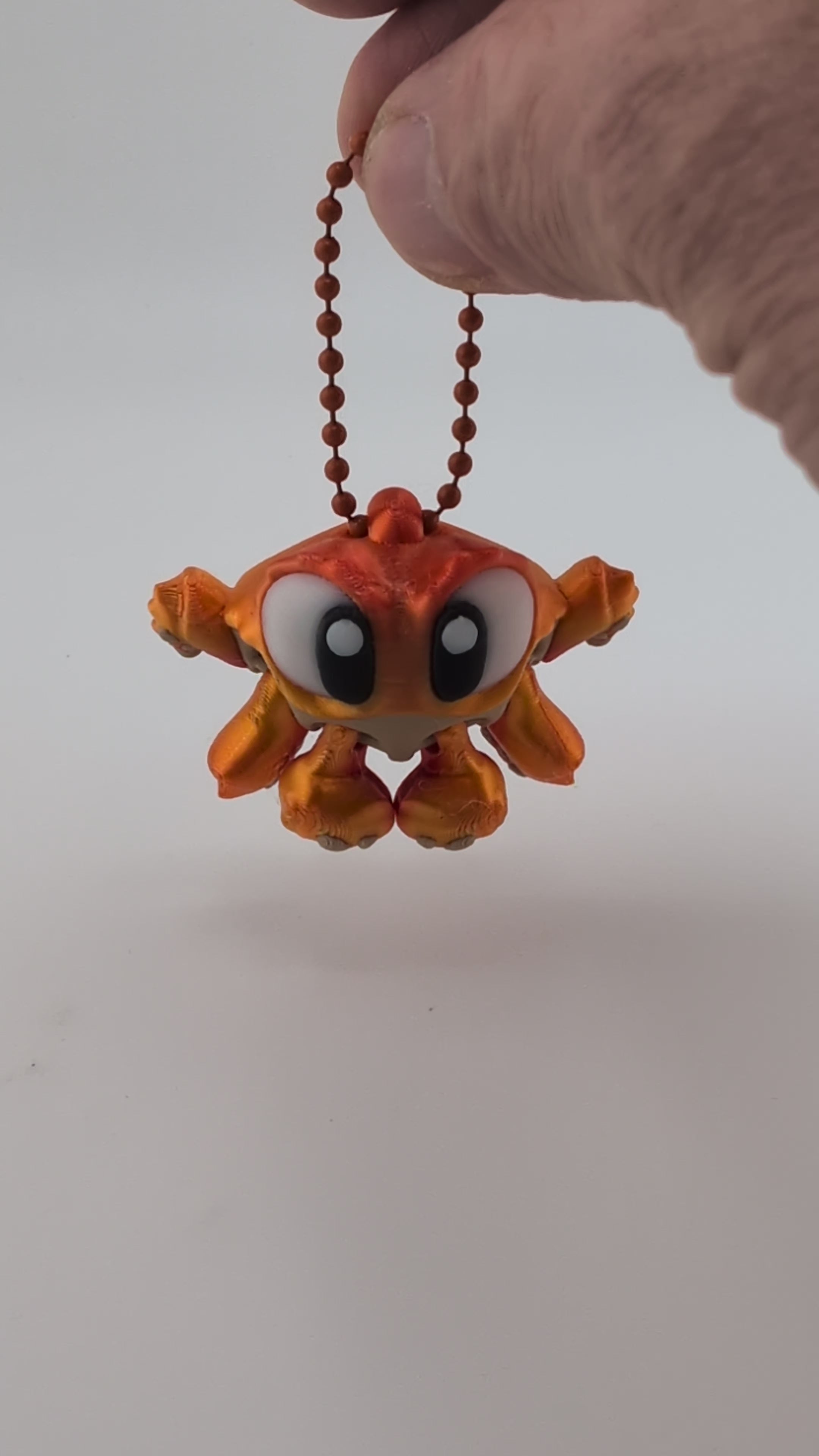 Flexi Crab Keychain Fidget Toy 3D Printed Articulated Ocean Bag Charm