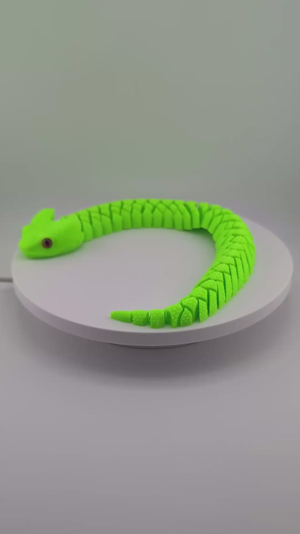 Articulated Flexi Bush Viper – 15" Gradient PLA Snake with Glass Eyes