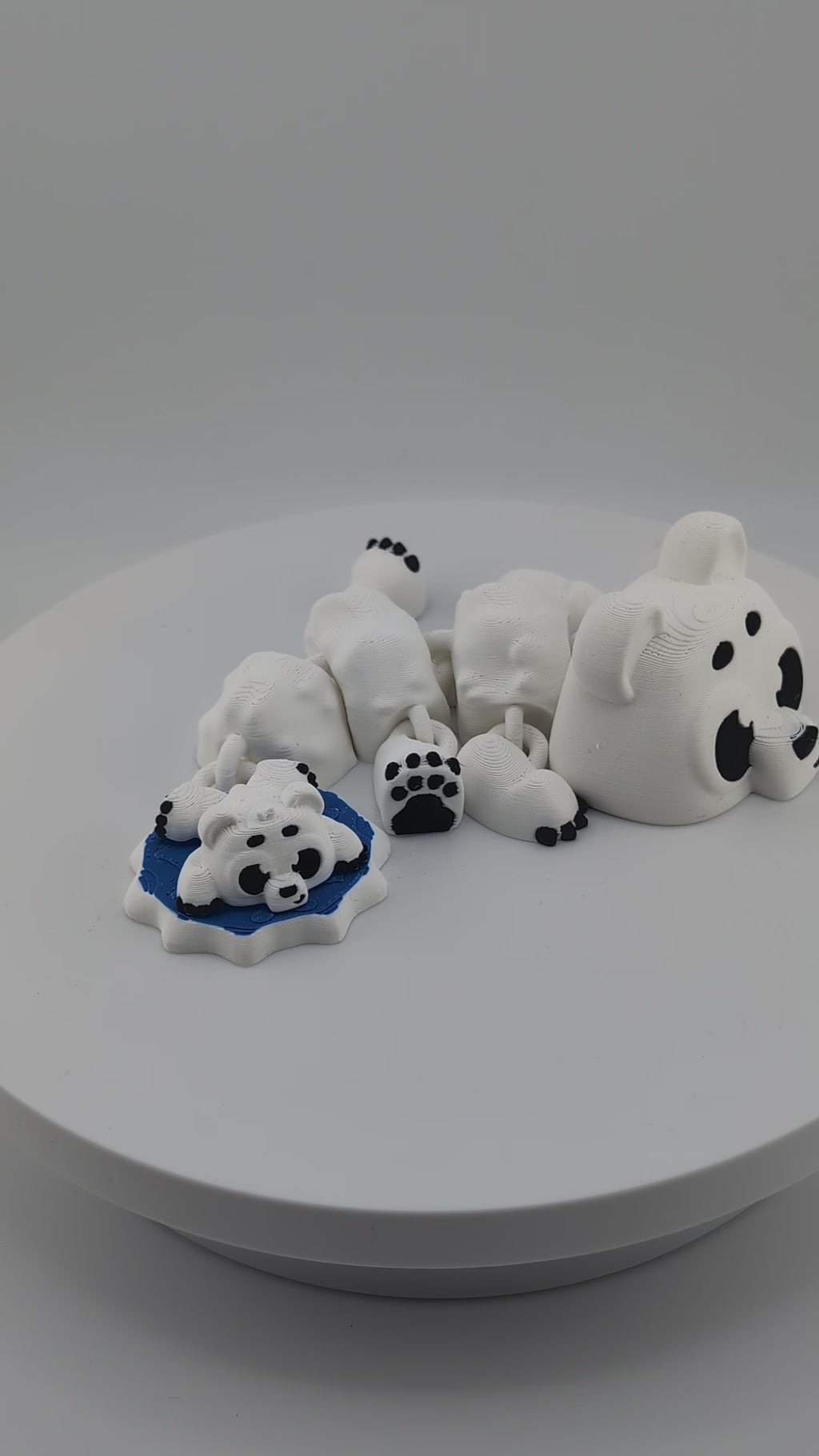 Polar Bear Mini Dragon – Flexi Fidget Toy with Arctic Flair