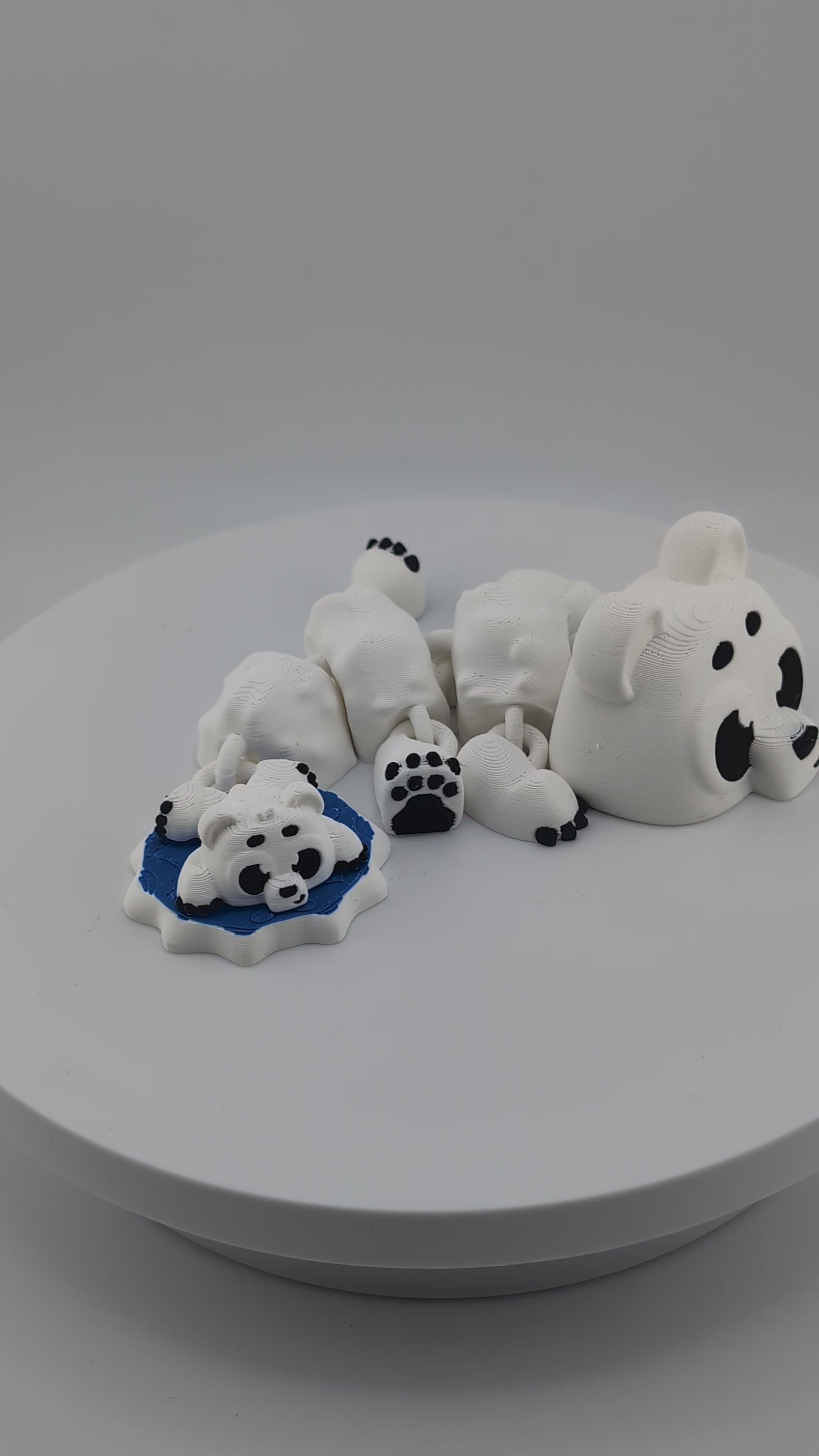 Polar Bear Mini Dragon – Flexi Fidget Toy with Arctic Flair