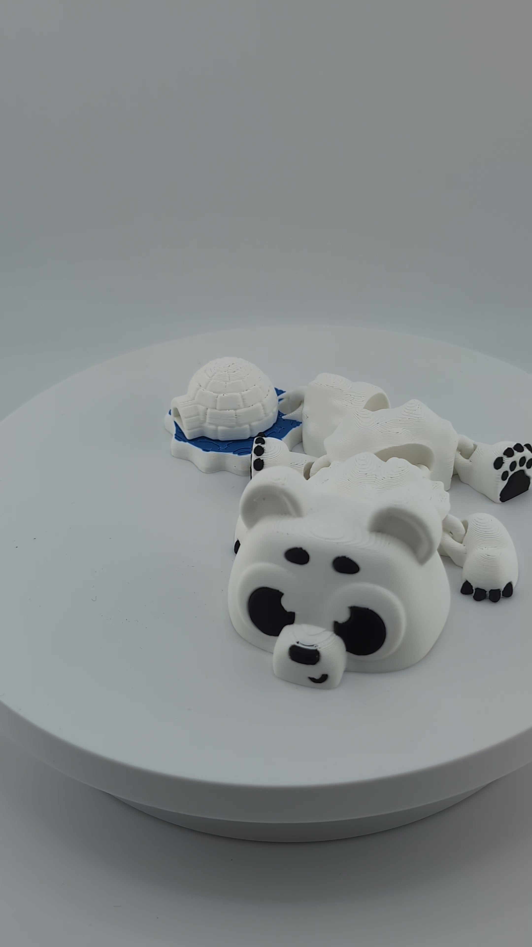 Polar Bear Mini Dragon – Flexi Fidget Toy with Arctic Flair