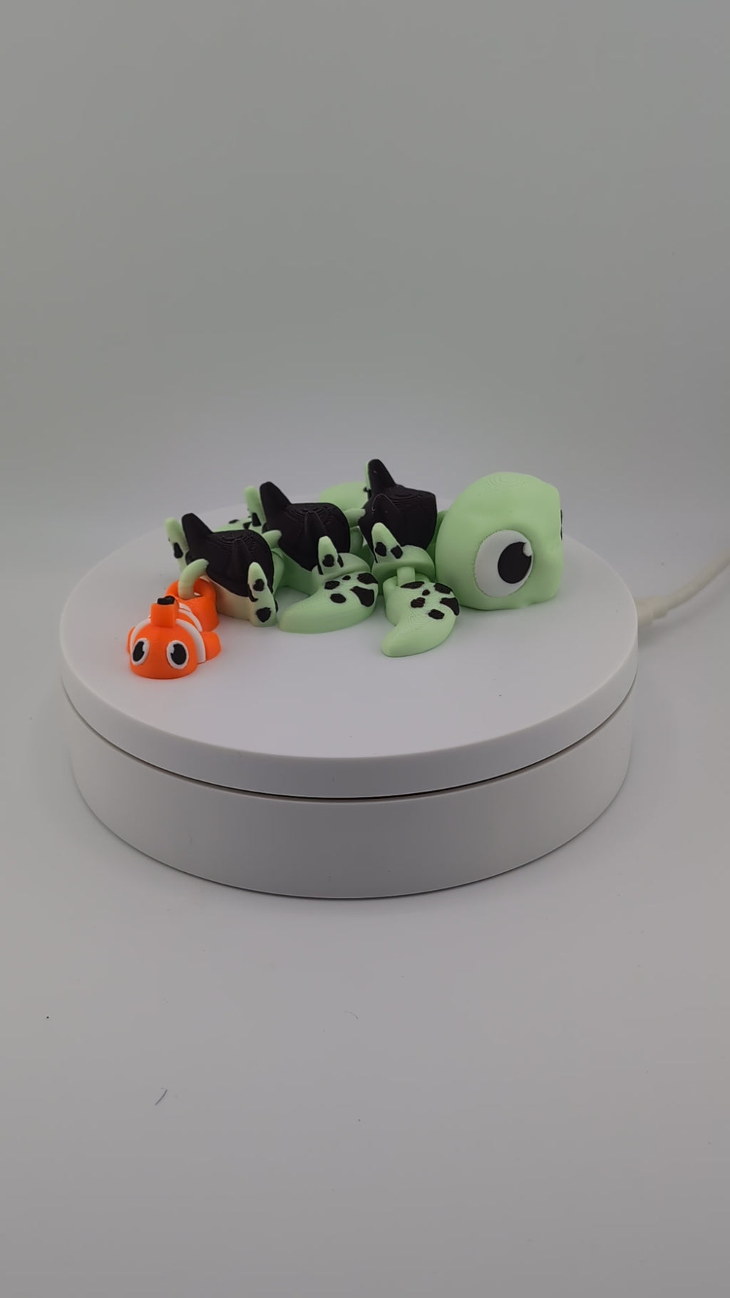 Mint Turtle Dragon Fidget Toy – Sensory-Friendly PLA Creature (5.25")